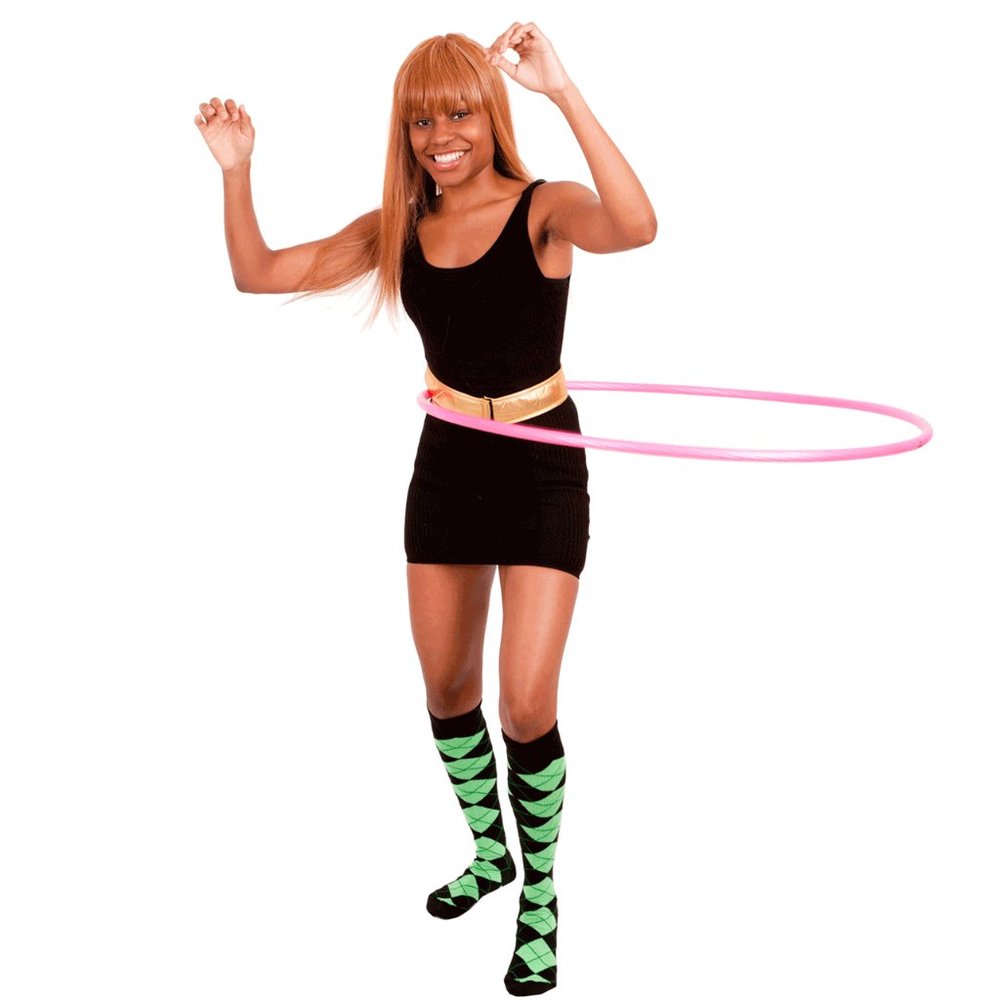 Black/Neon Green Argyle Socks